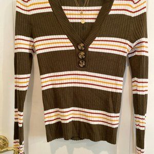 Multi Stripe Sweater Top